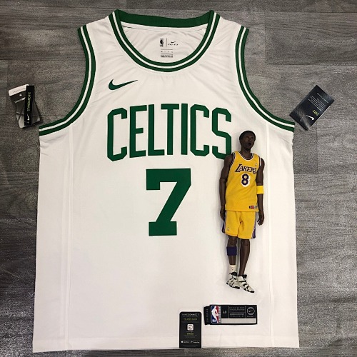 Boston Celtics Jaylen Brown #7 Retro Edition White Basketball Jersey
