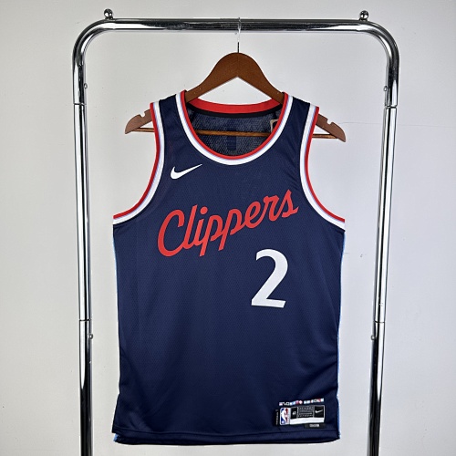 Los Angeles Clippers #2 Away Blue 25 Season Basketball Jersey