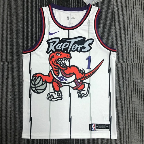 Toronto Raptors #1 Retro Edition White Basketball Jersey