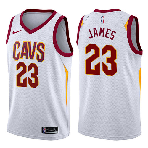 Cleveland Cavaliers LeBron James #23 Player Edition White Basketball Jersey