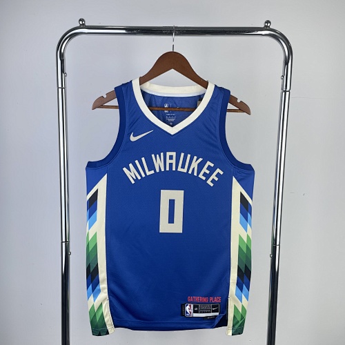Milwaukee Bucks Damian Lillard #0 City Edition 23 Season Basketball Jersey