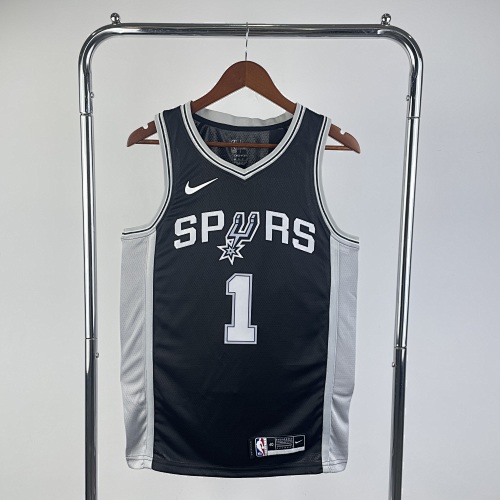 San Antonio Spurs #1 Black Basketball Jersey