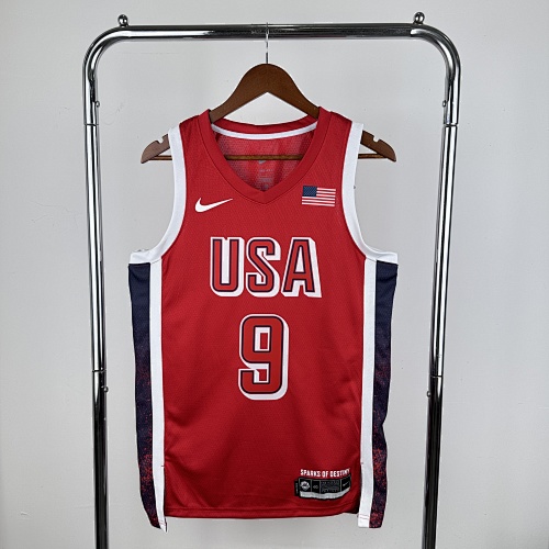 #9 Red Basketball Jersey