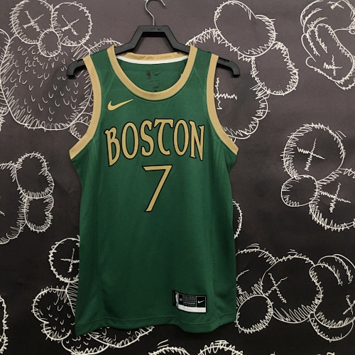 Boston Celtics Jaylen Brown #7 City Edition Green 20 Season Basketball Jersey