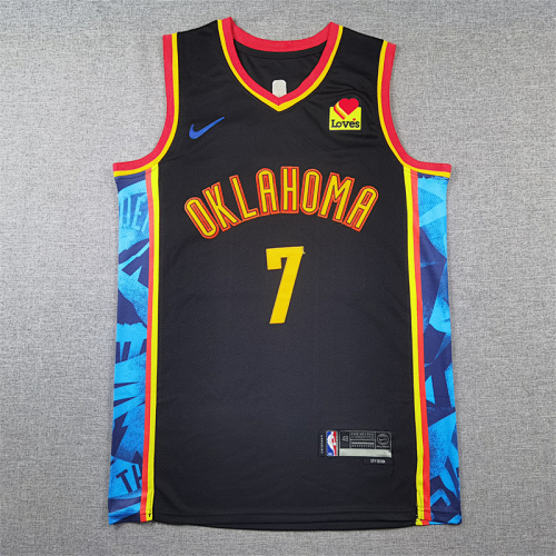 Oklahoma City Thunder Chet Holmgren City Edition Black Basketball Jersey