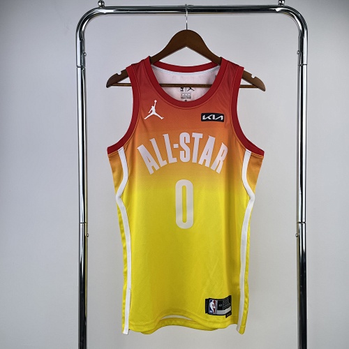 Damian Lillard #0 All-Star Yellow 23 Season Basketball Jersey