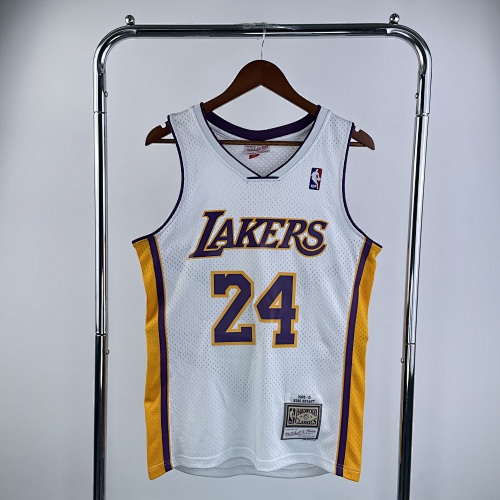 Los Angeles Lakers #24 Retro Edition White 10 Season Basketball Jersey