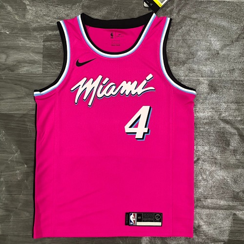 Miami Heat #4 Pink Basketball Jersey
