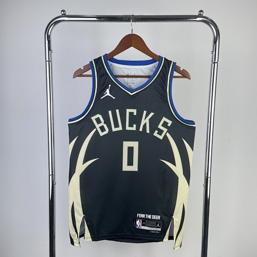 Milwaukee Bucks Damian Lillard #0 Limited Edition Jumpman 23 Season Basketball Jersey