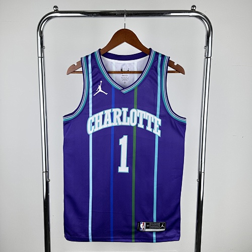 Charlotte Hornets LaMelo Ball #1 Retro Edition Purple 20 Season Basketball Jersey