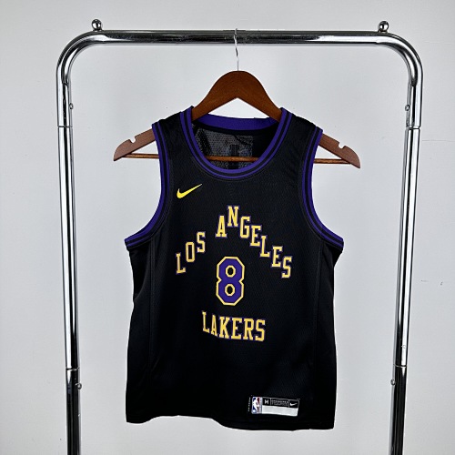 Los Angeles Lakers #8 City Edition Kids 24 Season Basketball Jersey