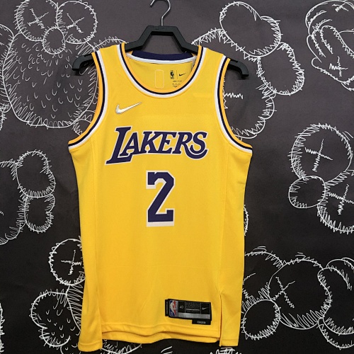Los Angeles Lakers Kyrie Irving #2 Yellow Basketball Jersey