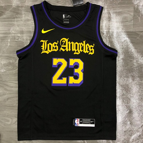 Los Angeles Lakers LeBron James #23 Black Basketball Jersey