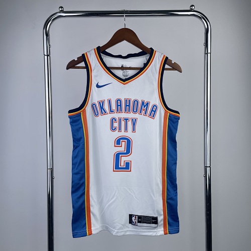 Oklahoma City Thunder Shai Gilgeous-Alexander #2 White Basketball Jersey