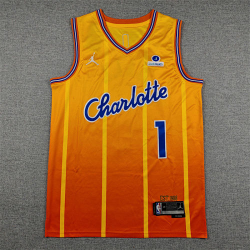 Charlotte Hornets LaMelo Ball City Edition Yellow Basketball Jersey