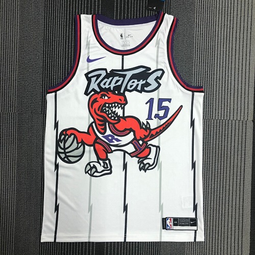 Toronto Raptors #15 Retro Edition White Basketball Jersey