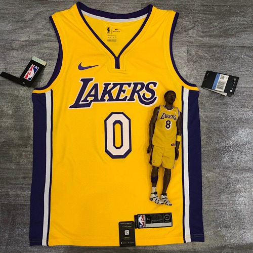 Los Angeles Lakers #0 Yellow Basketball Jersey