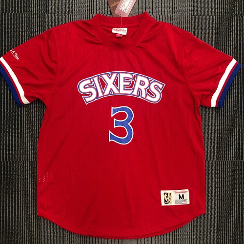 Philadelphia 76ers Allen Iverson #3 Retro Edition Red Basketball Jersey
