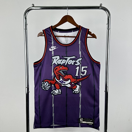 Toronto Raptors #15 Retro Edition Purple 26 Season Basketball Jersey