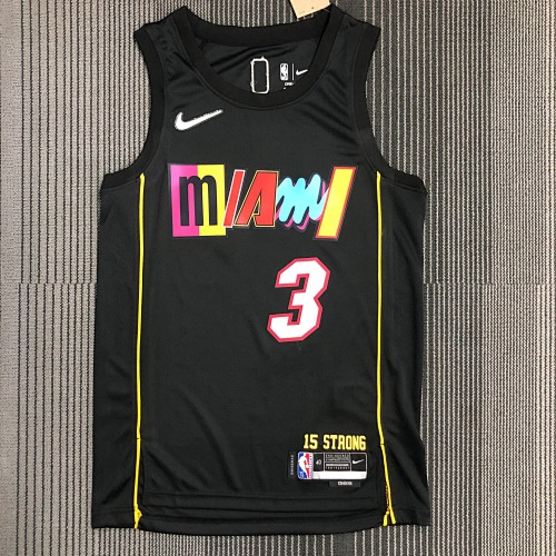 Miami Heat #3 City Edition 22 Season Basketball Jersey