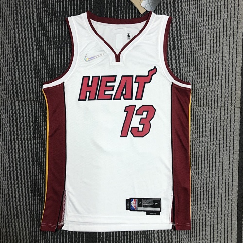 Miami Heat #13 White Basketball Jersey