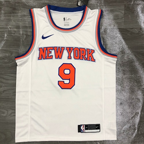 New York Knicks #9 White Basketball Jersey