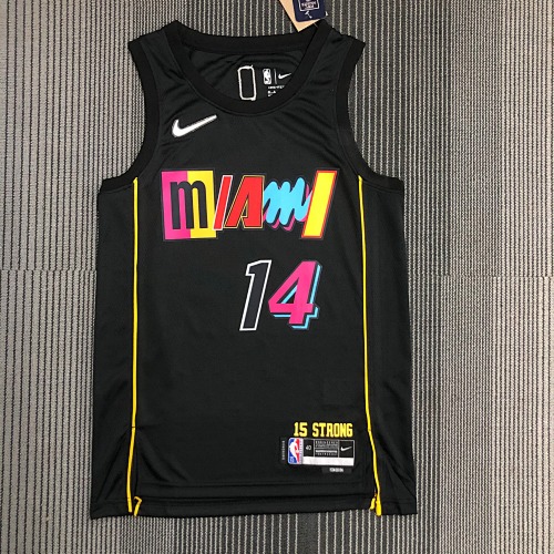 Miami Heat #14 City Edition 22 Season Basketball Jersey