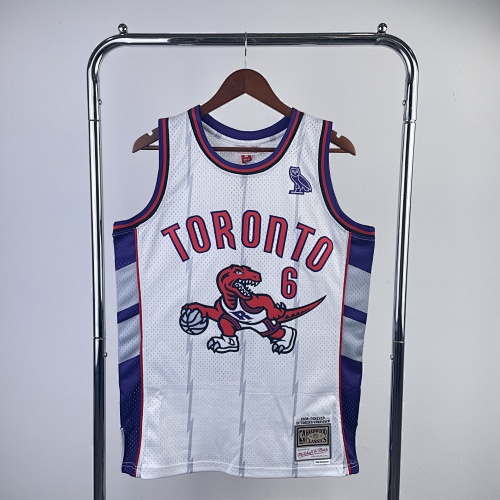 Toronto Raptors #6 Retro Edition Fan Edition White Basketball Jersey