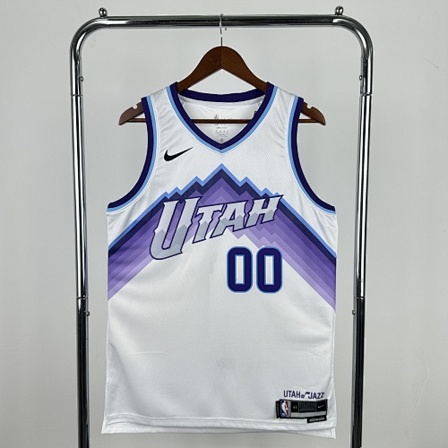 Utah Jazz #0 White 26 Season Basketball Jersey