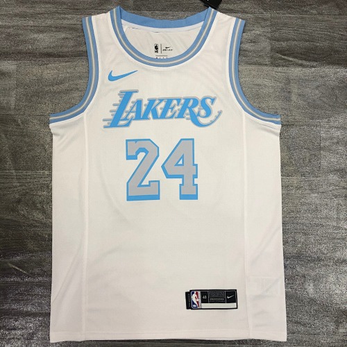 Los Angeles Lakers #24 Retro Edition White 21 Season Basketball Jersey