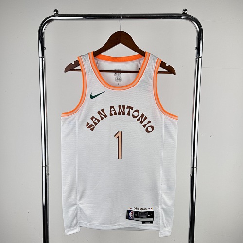 San Antonio Spurs #1 City Edition 24 Season Basketball Jersey