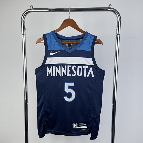 Minnesota Timberwolves Anthony Edwards #5 Away Blue 23 Season Basketball Jersey