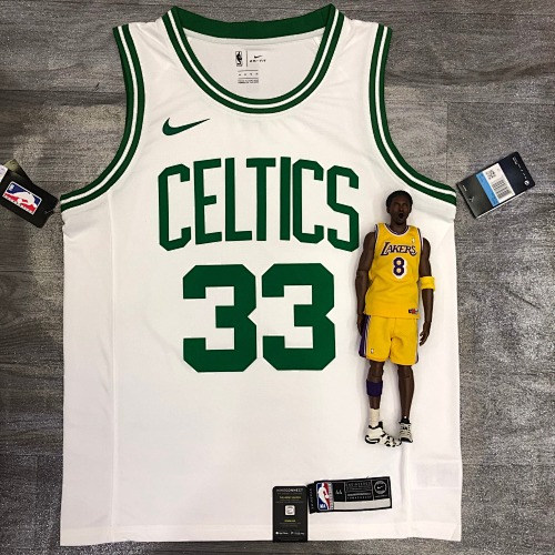 Boston Celtics #33 Retro Edition White Green Basketball Jersey