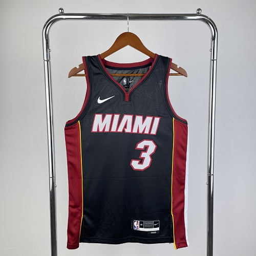 Miami Heat #3 Black 23 Season Basketball Jersey