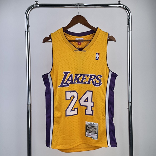 Los Angeles Lakers #24 Retro Edition Yellow 09 Season Basketball Jersey