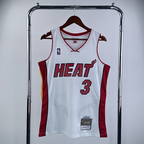 Miami Heat #3 Retro Edition White 06 Season Basketball Jersey
