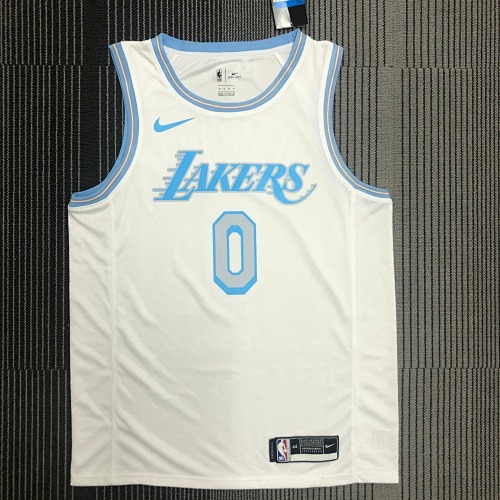 Los Angeles Lakers #0 Retro Edition White 21 Season Basketball Jersey