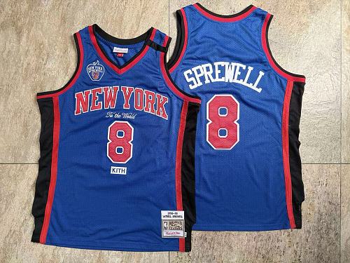New York Knicks #8 Black Basketball Jersey