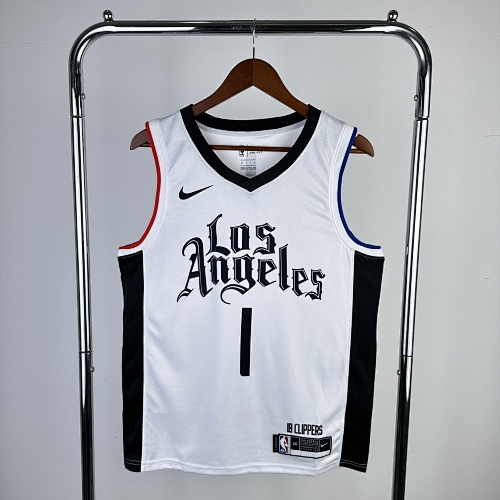 Los Angeles Clippers James Harden #1 White 21 Season Basketball Jersey