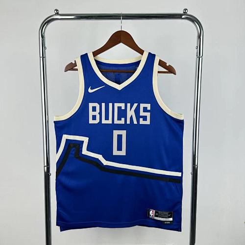 Milwaukee Bucks Damian Lillard #0 City Edition 25 Season Basketball Jersey