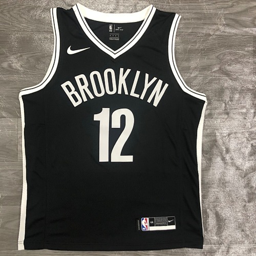 Brooklyn Nets #12 Black Basketball Jersey