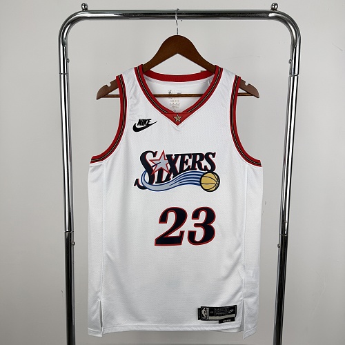 Philadelphia 76ers LeBron James #23 Retro Edition White 26 Season Basketball Jersey