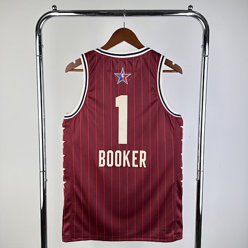 Devin Booker #1 All-Star Red 24 Season Basketball Jersey