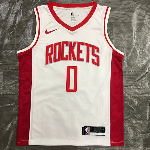 Houston Rockets #0 White 21 Season Basketball Jersey