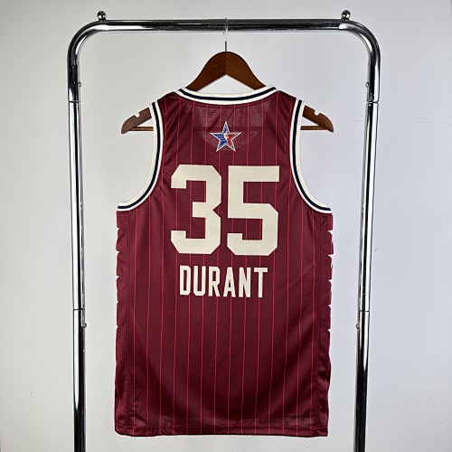 Kevin Durant #35 All-Star Red 24 Season Basketball Jersey