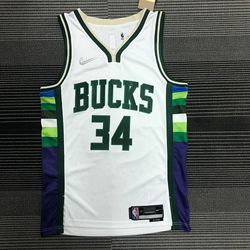 Milwaukee Bucks Giannis Antetokounmpo #34 City Edition 22 Season Basketball Jersey