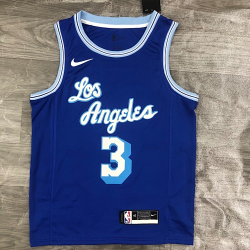 Los Angeles Lakers #3 Retro Edition 21 Season Basketball Jersey