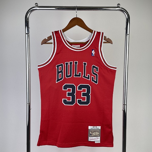 Chicago Bulls Scottie Pippen #33 Retro Edition Red 98 Season Basketball Jersey