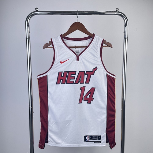 Miami Heat #14 White Basketball Jersey