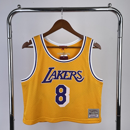 Los Angeles Lakers #8 Retro Edition Yellow Women's Basketball Jersey
